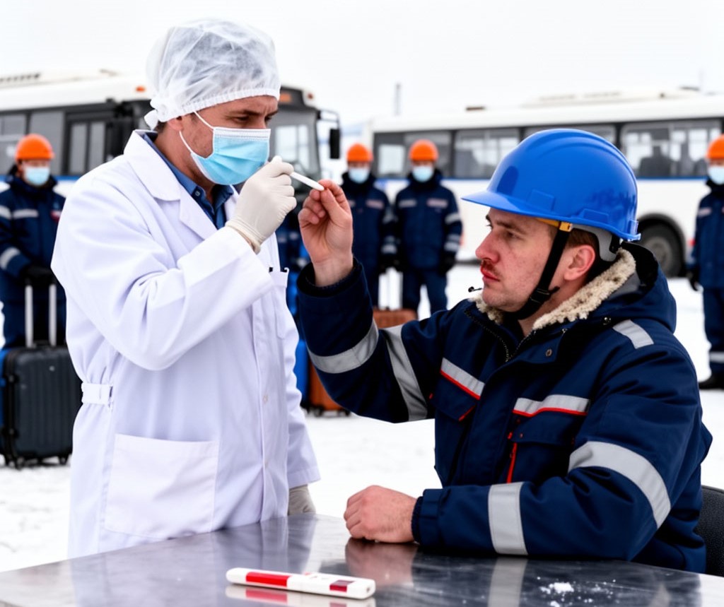 Сезон ОРВИ и гриппа: массовое тестирование сотрудников перед вахтой